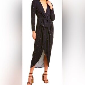 FARM Rio Black Asymmetrical Skirt with Colorful Dots